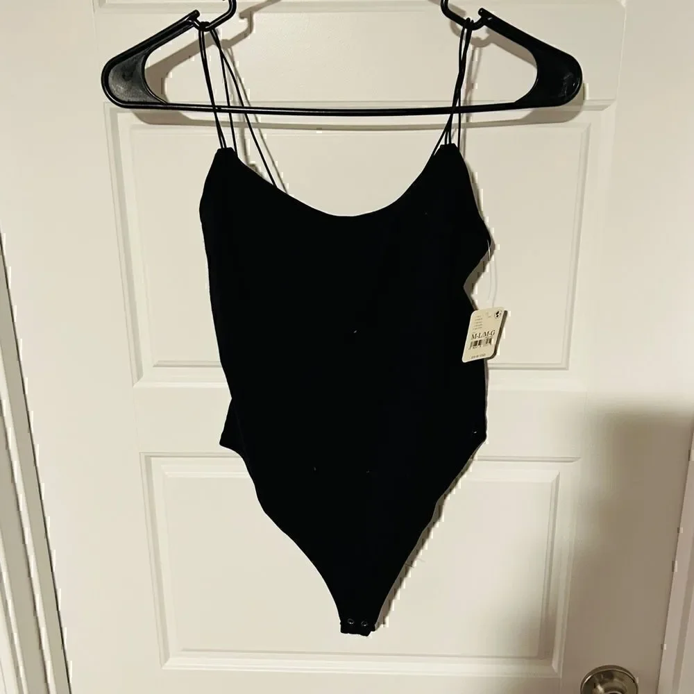 Free People Remember Me Bodysuit **BLACK**